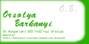 orsolya barkanyi business card